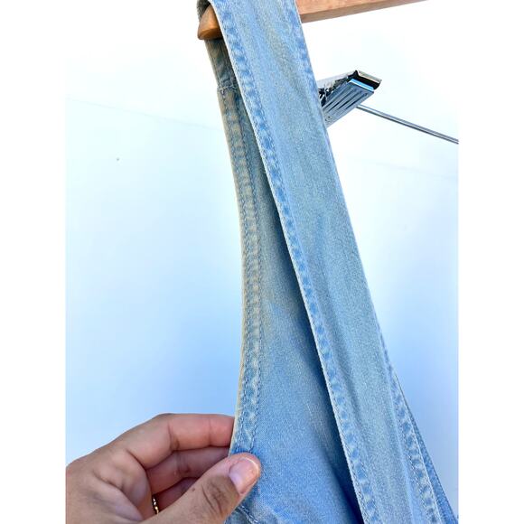 IRO Basili Tank Denim Jean Chambray Jumpsuit Wide Leg Light 40 8 Large